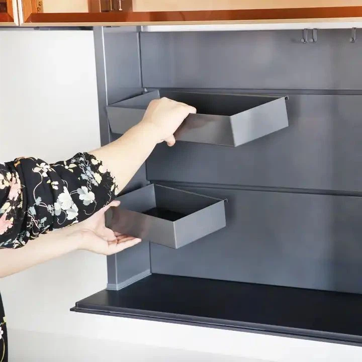 Kitchen Aluminum Alloy Automatic Cabinet Elevator Storage Rack