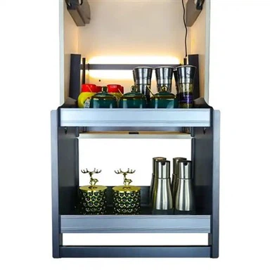 Домашняя кухня Алюминиевый сплав Электрический подъемный шкаф Вытяжная корзина