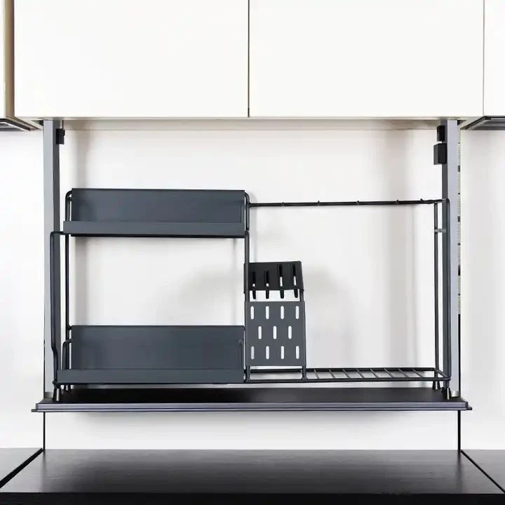 Smart Lifting Storage Rack For Kitchen Utensils