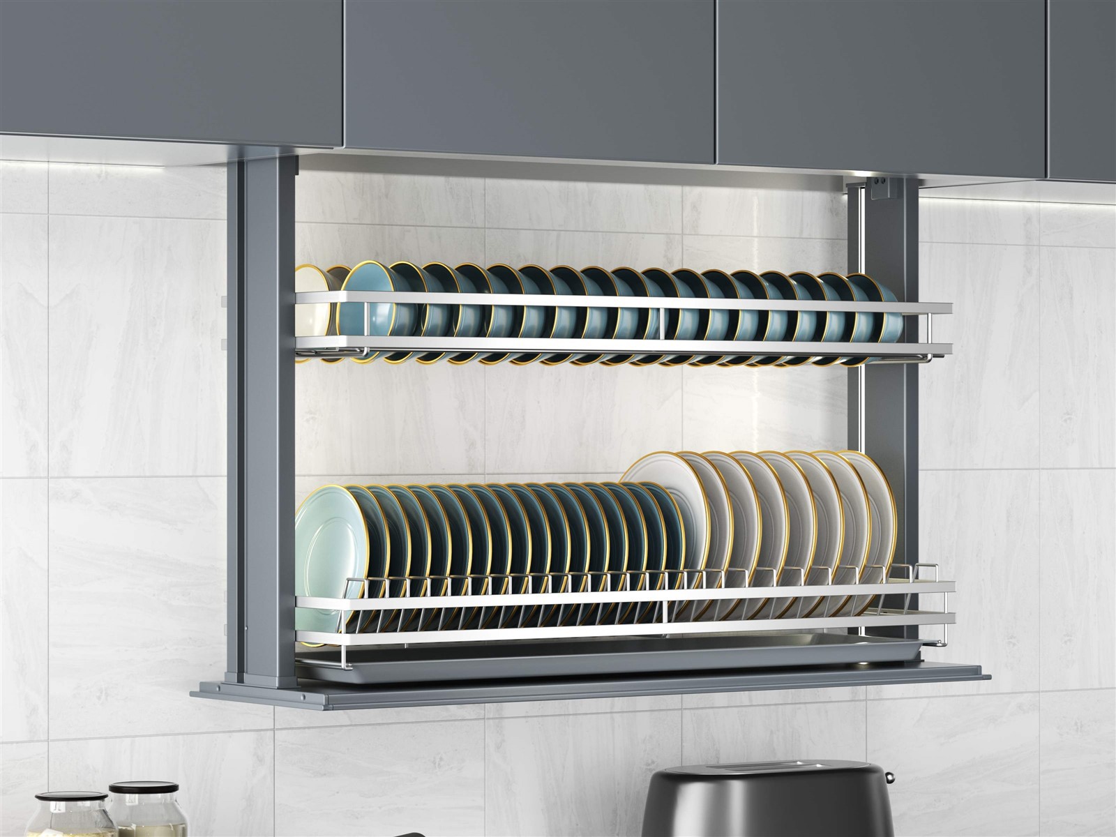 Electric Lift-Up Dish Rack Electric Lift-Up Dish Rack